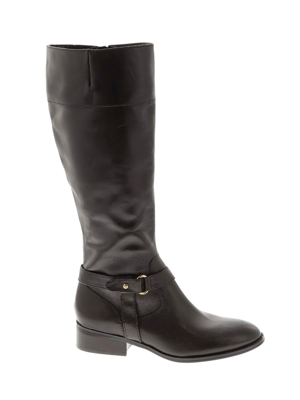 Lauren by Ralph Lauren Horse Back Black Tall Buckle Boots Like New